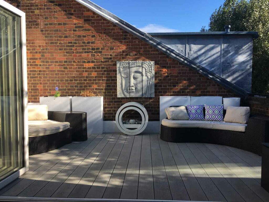 Grey roof Decking